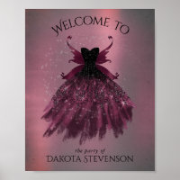 Gothique Fairy Fuchsia Gown | Punk Rock rose Magen