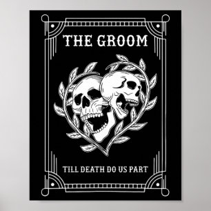 Poster Gothique Halloween mariée Mariage Bachelorette
