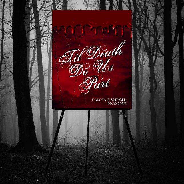 Poster Gothique Luxe | Accueil Black et Red Bloody Drift (Créateur téléchargé)