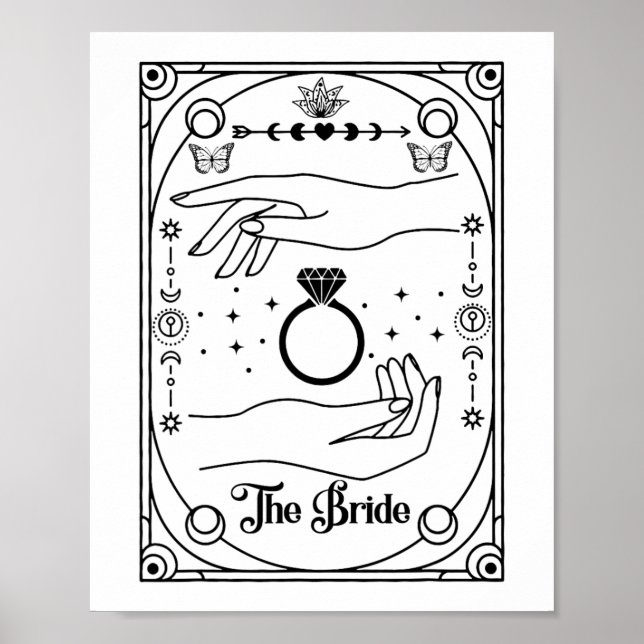 Poster Gothique Mariée Cuisine Coven Tarot Halloween Bach (Devant)
