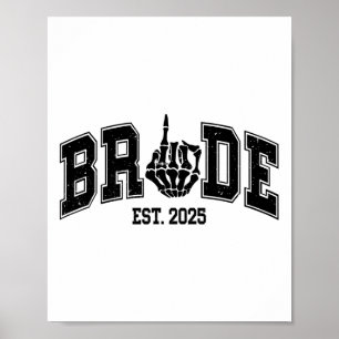 Poster Gothique Mariée Groom 2025 Couples d'Halloween Éff