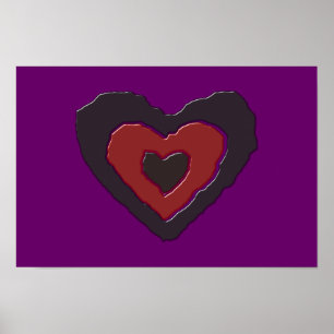 Poster gothique Melting Love Heart