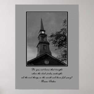 Poster gothique Quotables 'The Tower Clock'