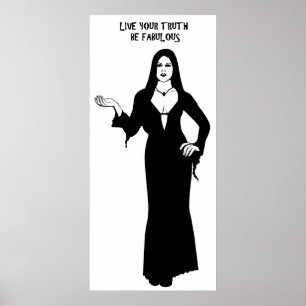 Poster Gothique Vampire Femme être fabuleux Citation Art