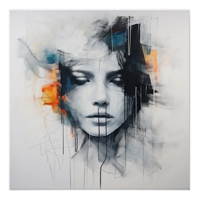 Poster Gouache Abstraite (Devant)