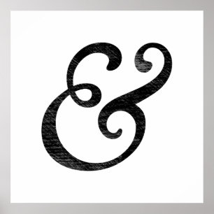 Poster Goudy Old Style Italique Letterpress Noir