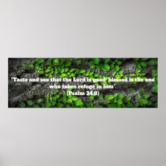 Poster Goûter & Voir La Citation De Bible Inspirante