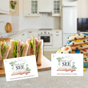 Poster Goûtez Et Voyez Les Cartes Alimentaires Religieuse