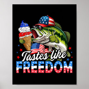 Poster Goûts Comme Liberté B Pêche Patriotique 4 Juil