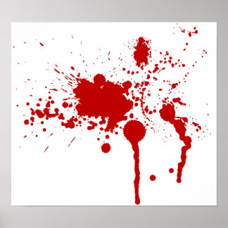 Poster Goutte de sang Bloody Bleeding Halloween