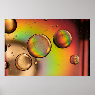 Poster gouttelettes d'eau sur panneau de verre