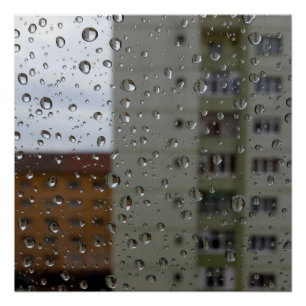 Poster Gouttes de pluie