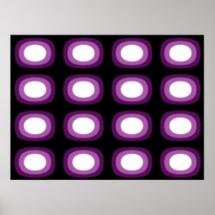 Poster Gouttes violettes douces d'art de bruit