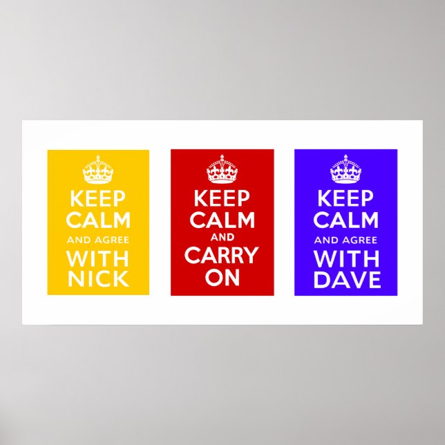 Poster Gouvernement de coalition ~ Royaume-Uni (Devant)