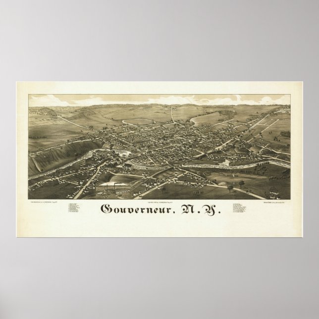 Poster Gouverneur NY 1885 (Devant)