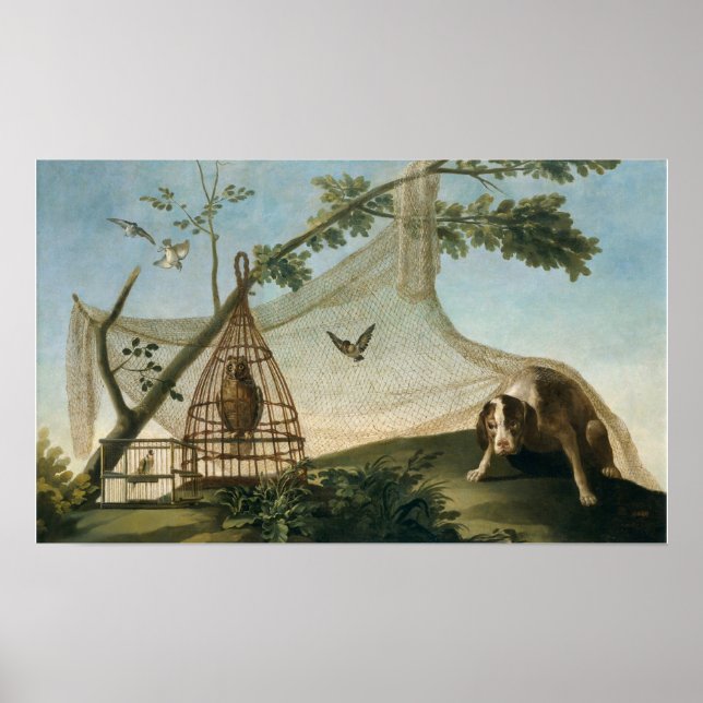 Poster Goya - Chasse avec appât 1775 (Devant)