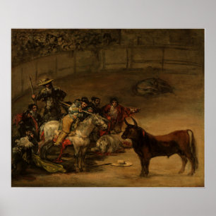 Poster Goya - Course de taureaux 1824