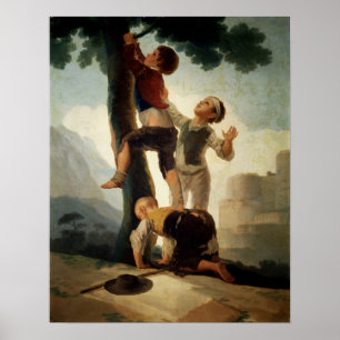 Poster Goya - Garçons grimpant à un arbre 1791