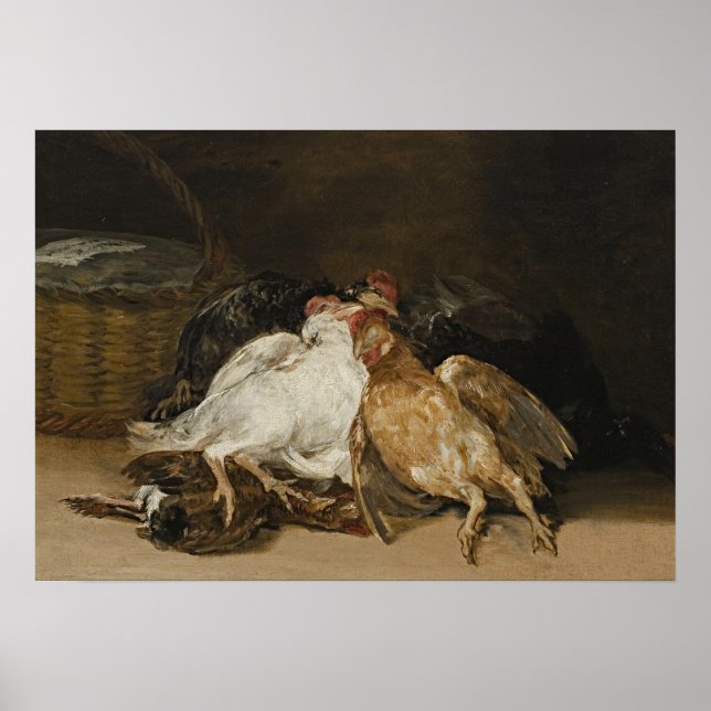 Poster Goya - Oiseau mort 1808 (Devant)