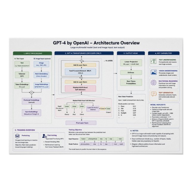 Poster GPT-4 par OpenAI (Devant)