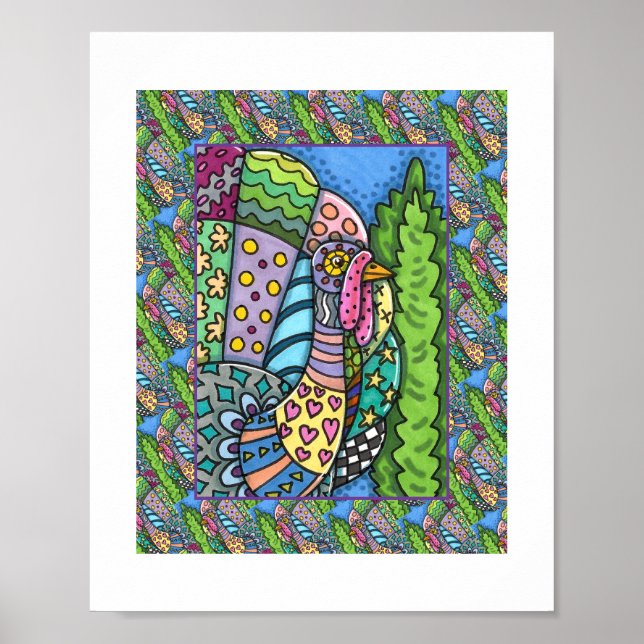 POSTER GRÂCE À LA TURQUIE, AUX PLUMES DE PATCHWORK, À L'A (Devant)