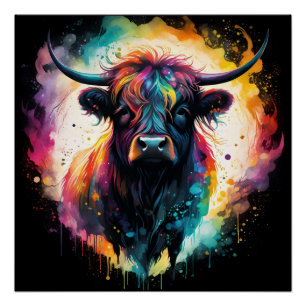 Poster Grace Ghoost : Vache Holographique Spectrale,
