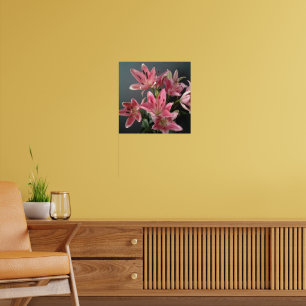 Poster Grace rayonnante : Lys roses en fleur