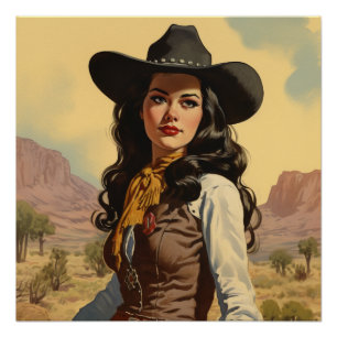 Poster Graceful Rides of Romance : Wild West Whispers