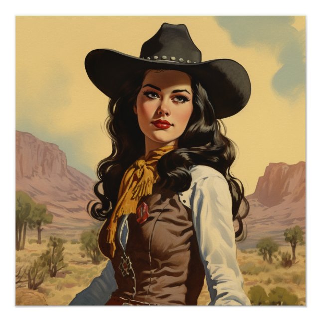 Poster Graceful Rides of Romance : Wild West Whispers (Devant)