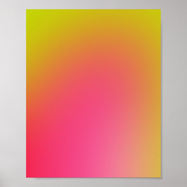 Poster Gradient clair rose jaune (Devant)