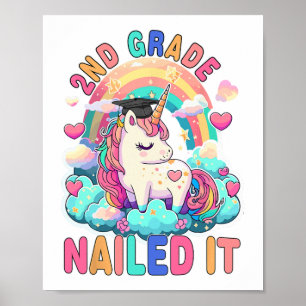 Poster Graduation Clôturé It Graduation Girl Unicorn Grad