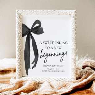 Poster Graduation De Bow Une Douce Se Terminant Par Un No