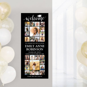 Poster Graduation imprimable Accueil Photo Collage noir