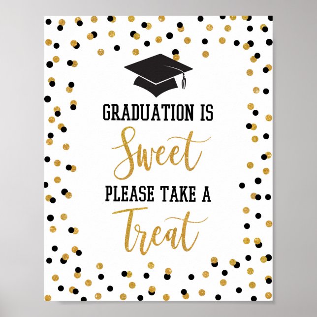 Poster Graduation is Sweet Please Take a Treat Sign (Devant)