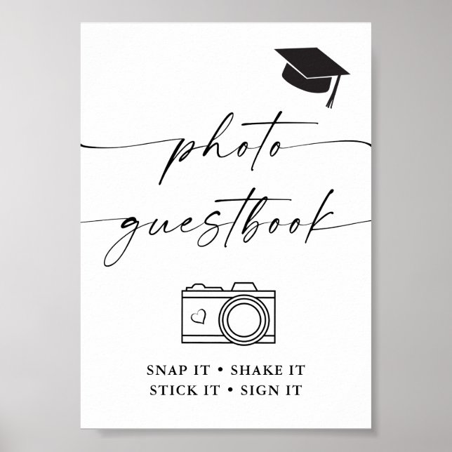 Poster Graduation party photo guestbook snap it, sign it  (Devant)