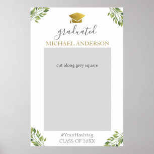 Poster Graduation Party verdure Photo Booth Frame