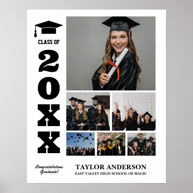Poster Graduation Photo Classe supérieure Collage d'image (Devant)
