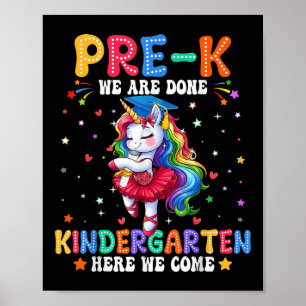 Poster Graduation préscolaire 2025 Pre-k Graduate Girls U