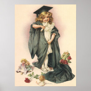 Poster Graduation vintage, Félicitations diplômés!