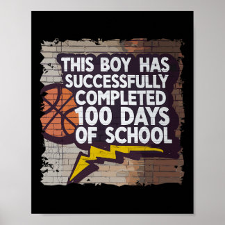 Poster Graffiti 100th Day Funny Outfit terminé 100 jours