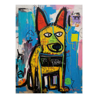Poster Graffiti berger allemand 01 - Leonardo Abb
