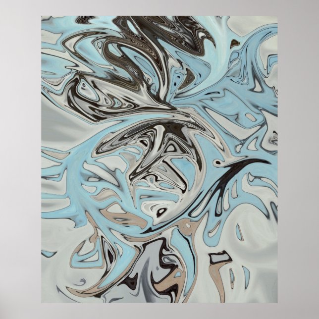 Poster graffiti bleu (Devant)