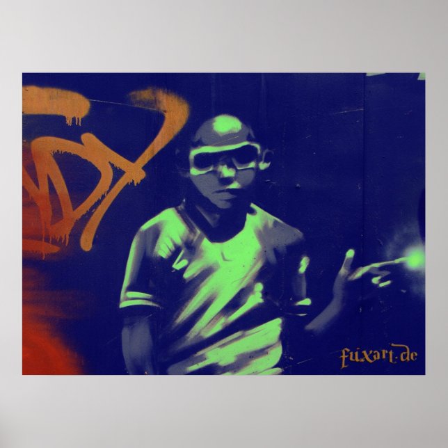 Poster Graffiti boy (Devant)