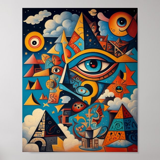 Poster Graffiti culinaire ART - Une fusion d'art et AI Po (Devant)