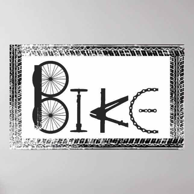 Poster Graffiti de Bike Parts & Tire Traces (Devant)