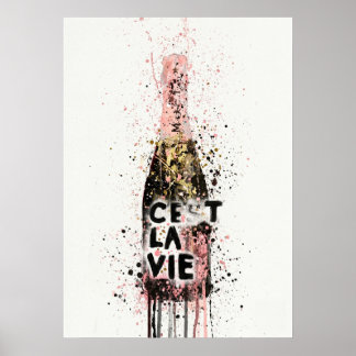 Poster Graffiti de champagne