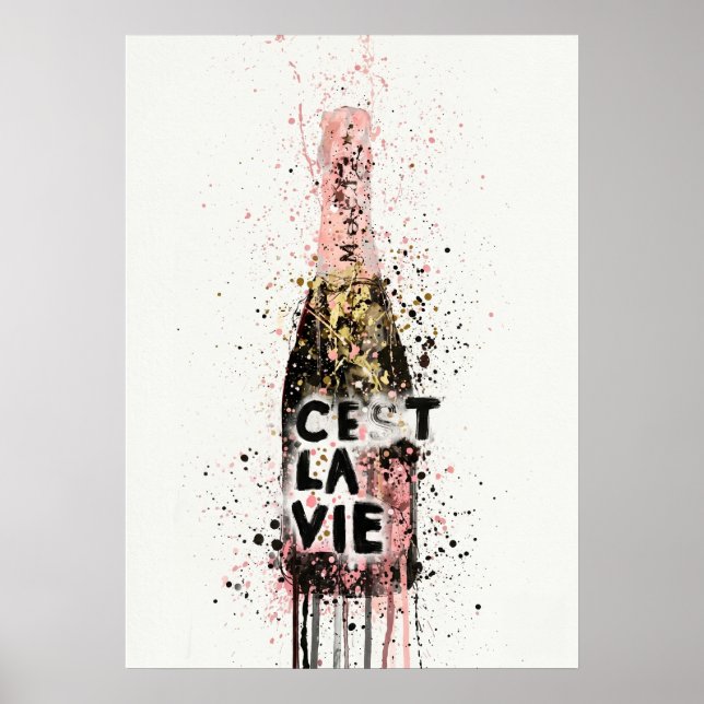 Poster Graffiti de champagne  (Devant)
