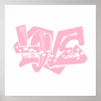 Graffiti de coeur rose clair