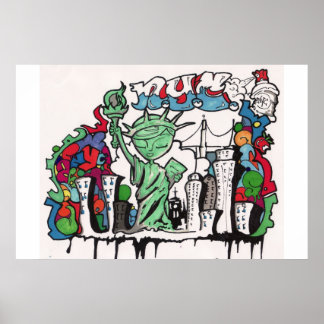 Poster graffiti de liberté