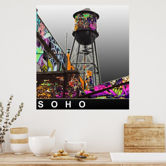 Poster Graffiti de New York (Cuisine)